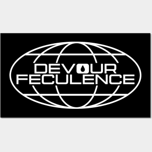 Devour Feculence Worldwide Logo White - Milchick Posters and Art
